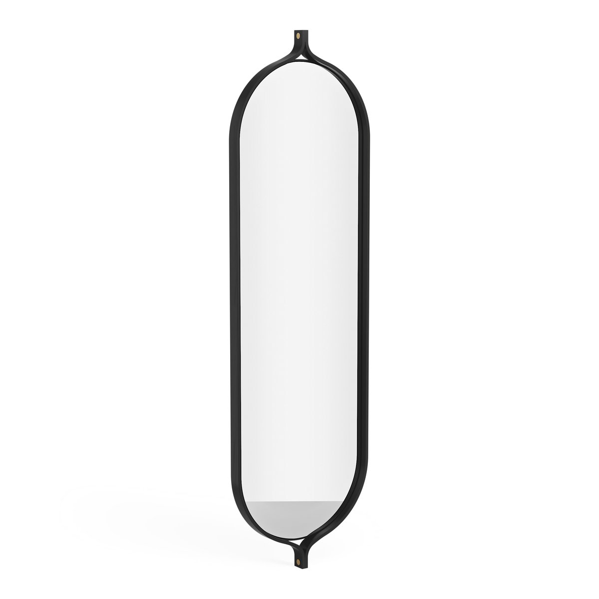 Swedese Comma Spegel oblong 135 cm Ask svartbetsad | Skandinavisk Design | Väggspeglar | Svart