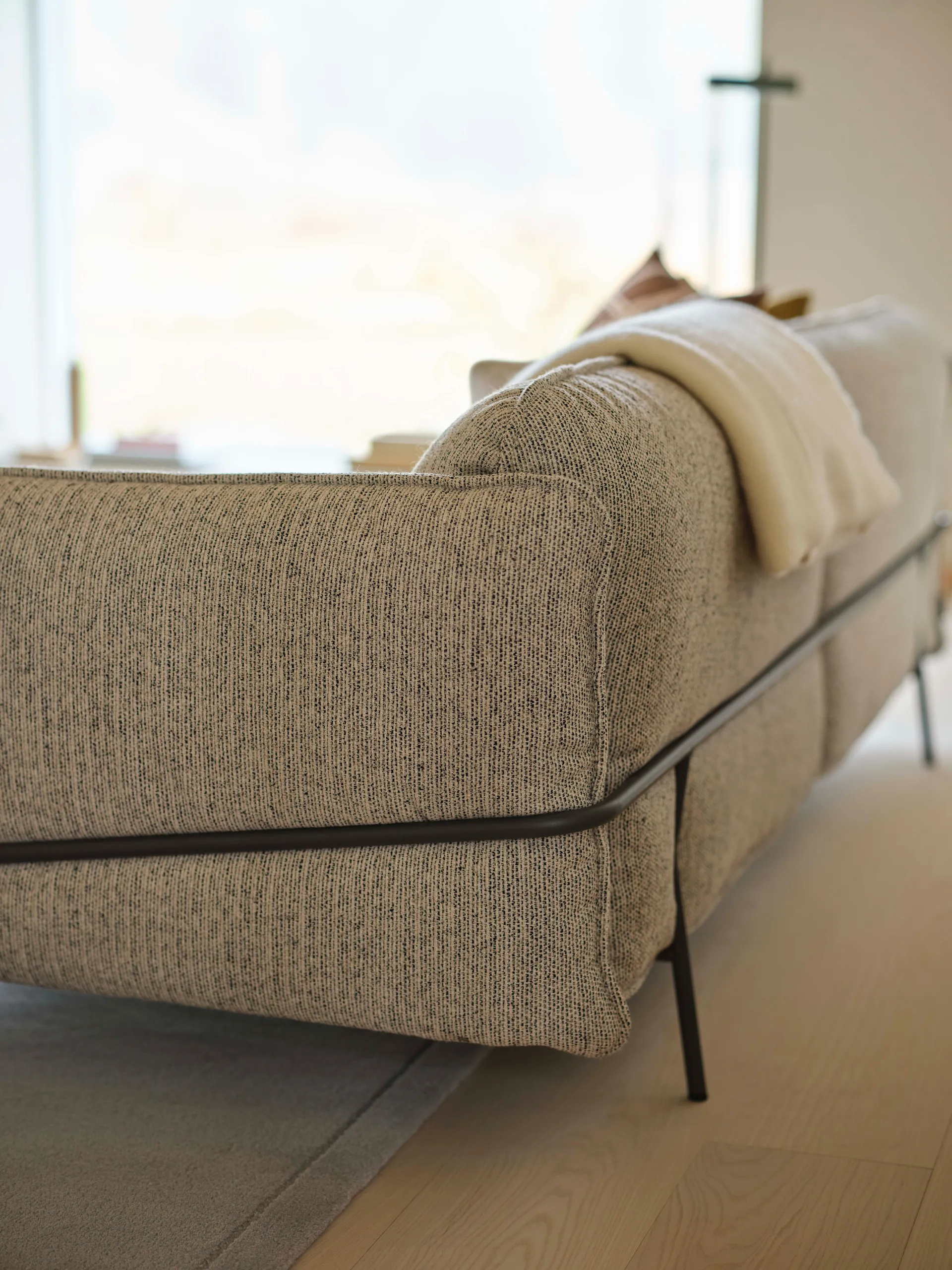 Continental soffa, Sealife Dark beige/White-orkangrå Swedese