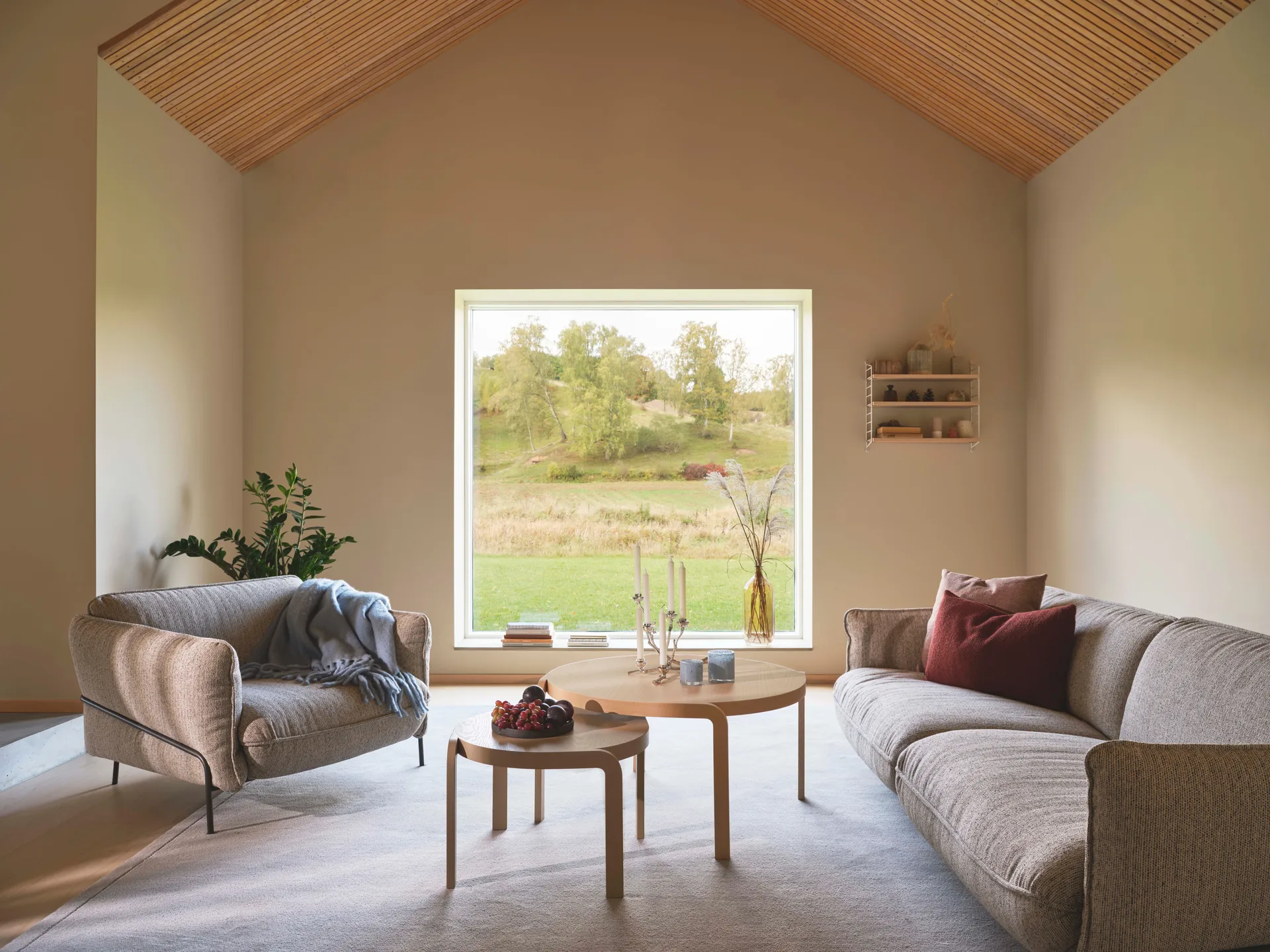 Continental soffa, Sealife Dark beige/White-orkangrå Swedese