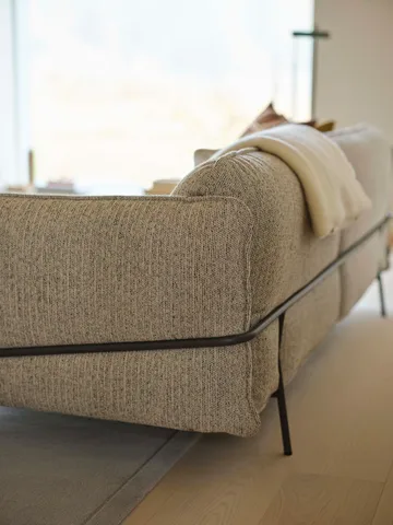 Continental soffa - Sealife Ivory/sand-svartlackerat stål - Swedese