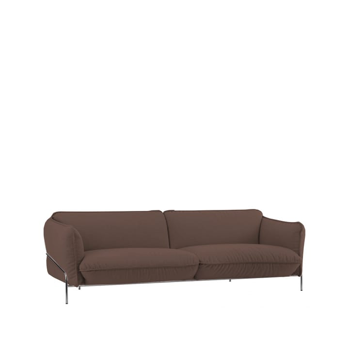 Continental soffa - tyg divina md 363 brun, kromad stålram - Swedese