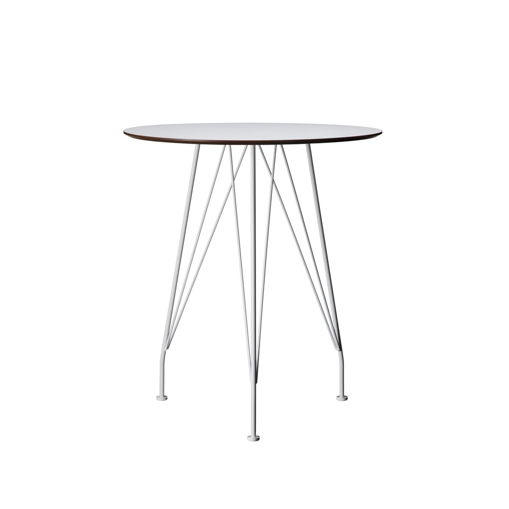 Swedese Desirée cafébord Vit laminat, 110cm, vitlackat underrede