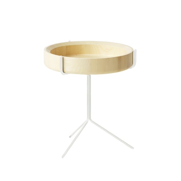 Drum bord - naturlack-h.46cm-vitt stativ - Swedese