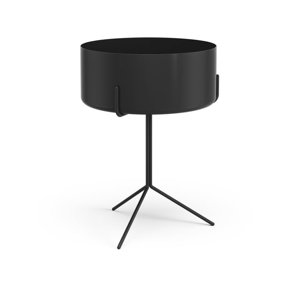 Swedese Drum bord svart, planteringskärl | Skandinavisk Design | Avlastningsbord & Sidobord | Svart