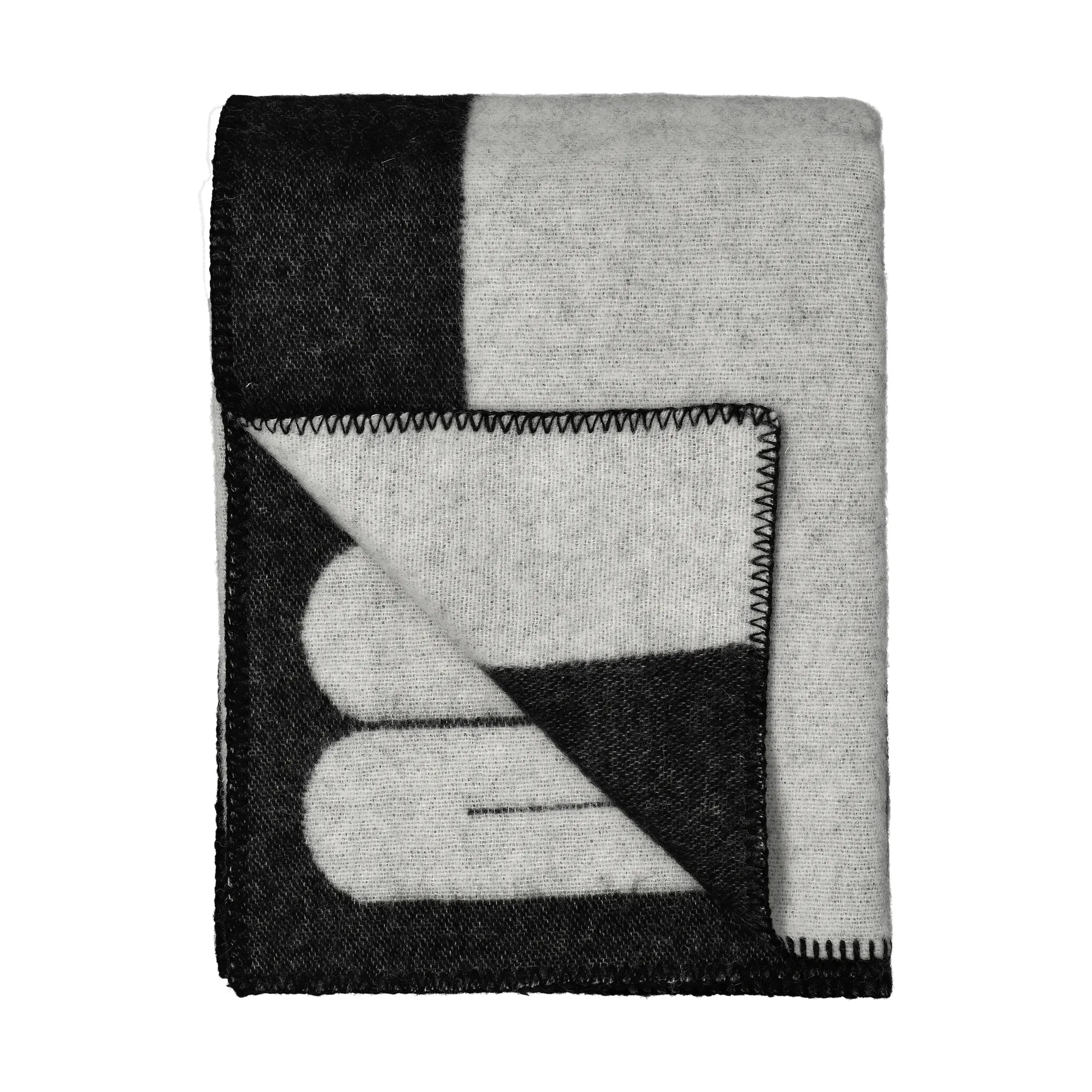 Duality pläd 130x180 cm, Svart-ljusgrå Swedese