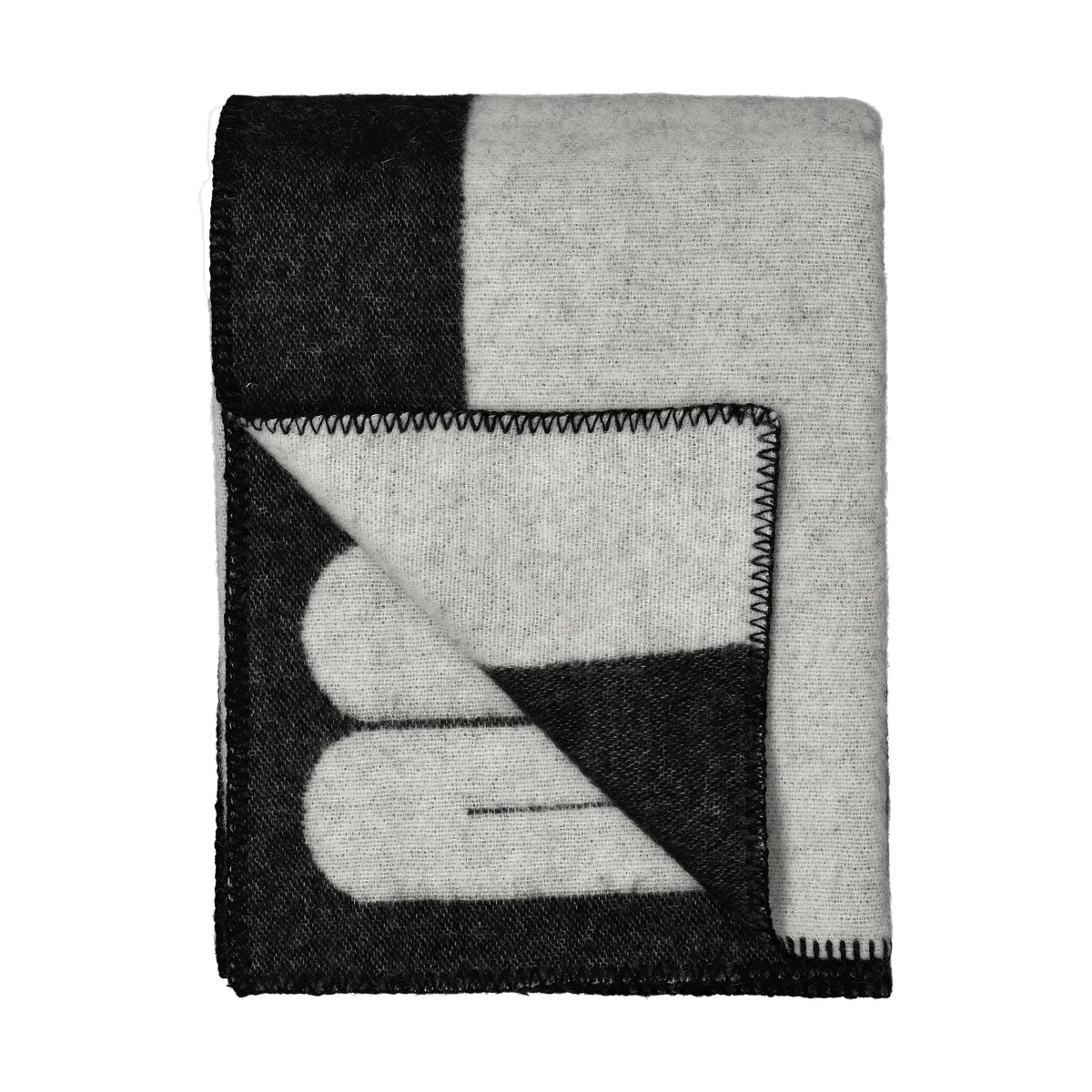 Swedese Duality pläd 130x180 cm Svart-ljusgrå