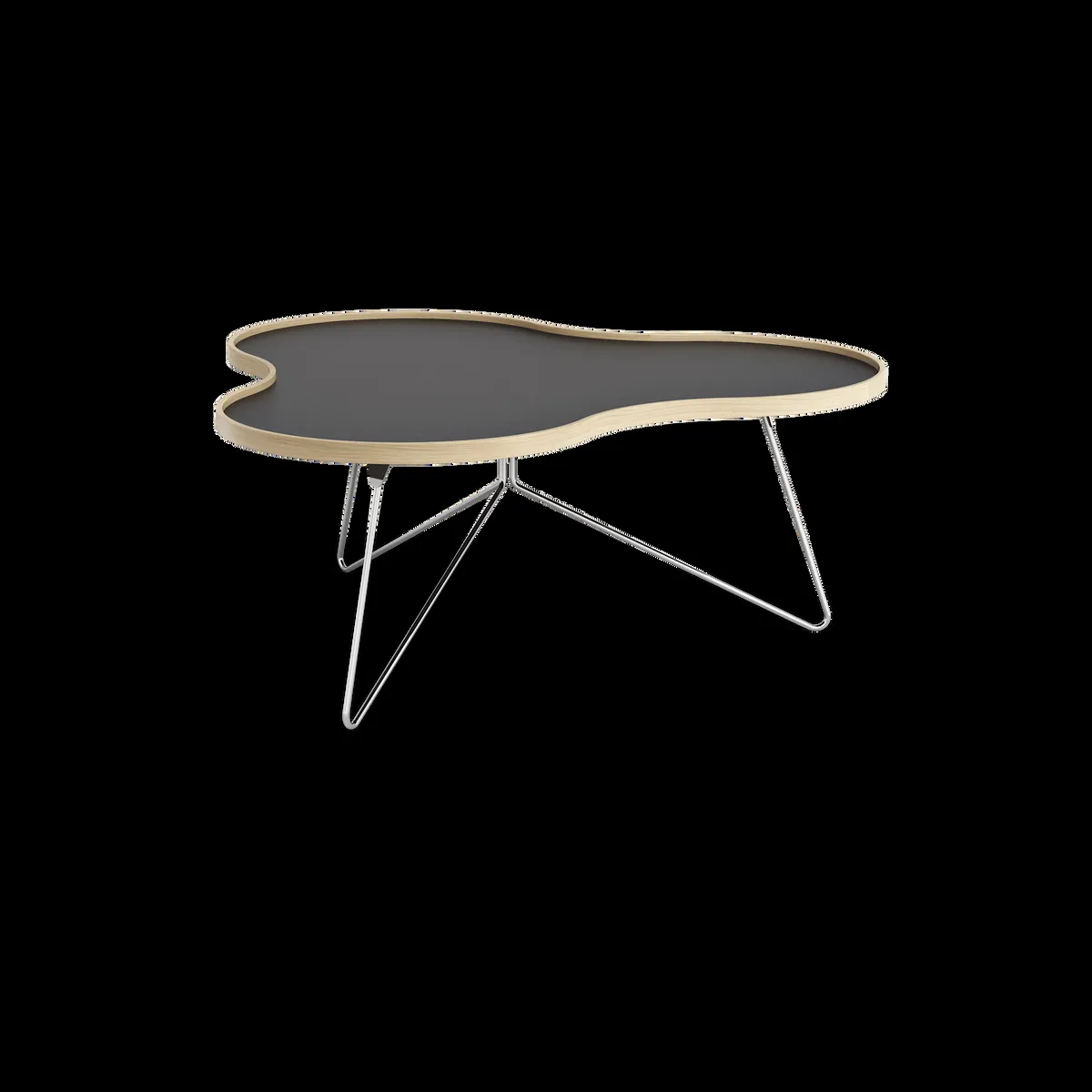 Swedese Flower bord 107x114 cm H45cm-svart-ek-krom