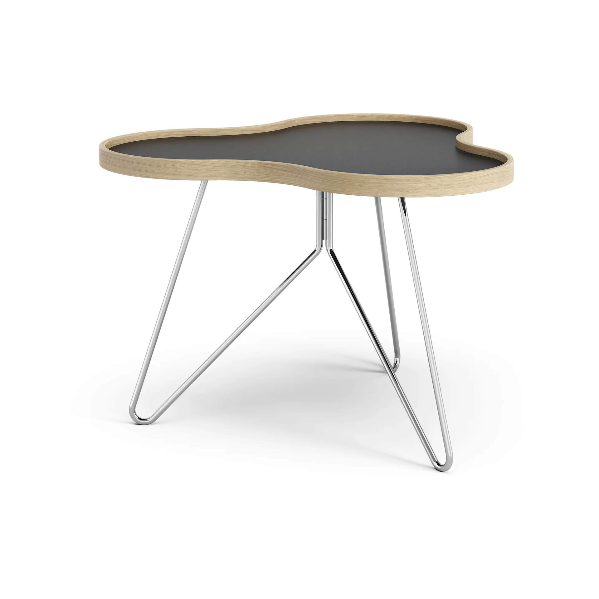 Flower bord 62x66 cm, H45 cm, Svart-ek-krom Swedese