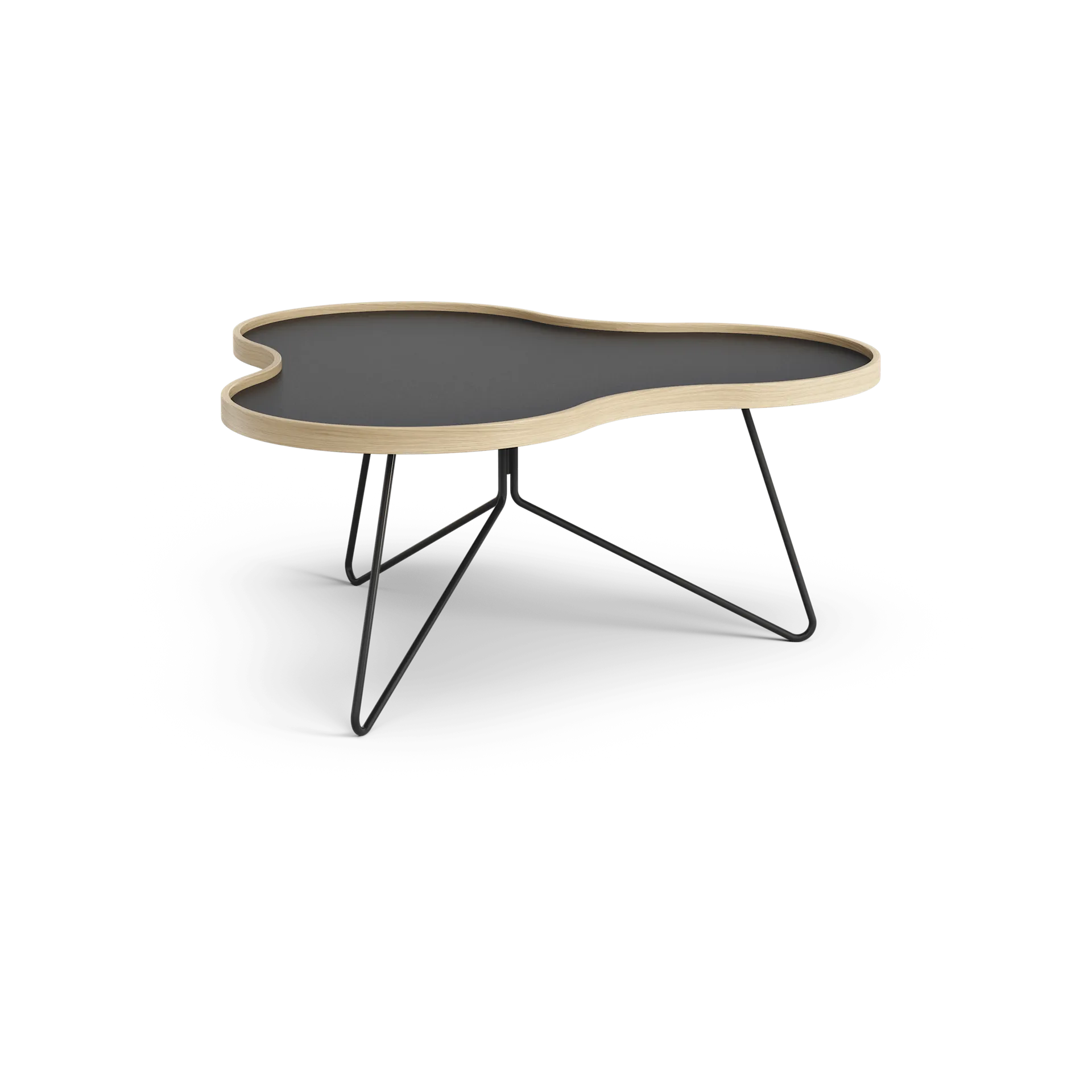 Flower bord 84x90 cm, H39cm-svart-ek-svart stativ Swedese