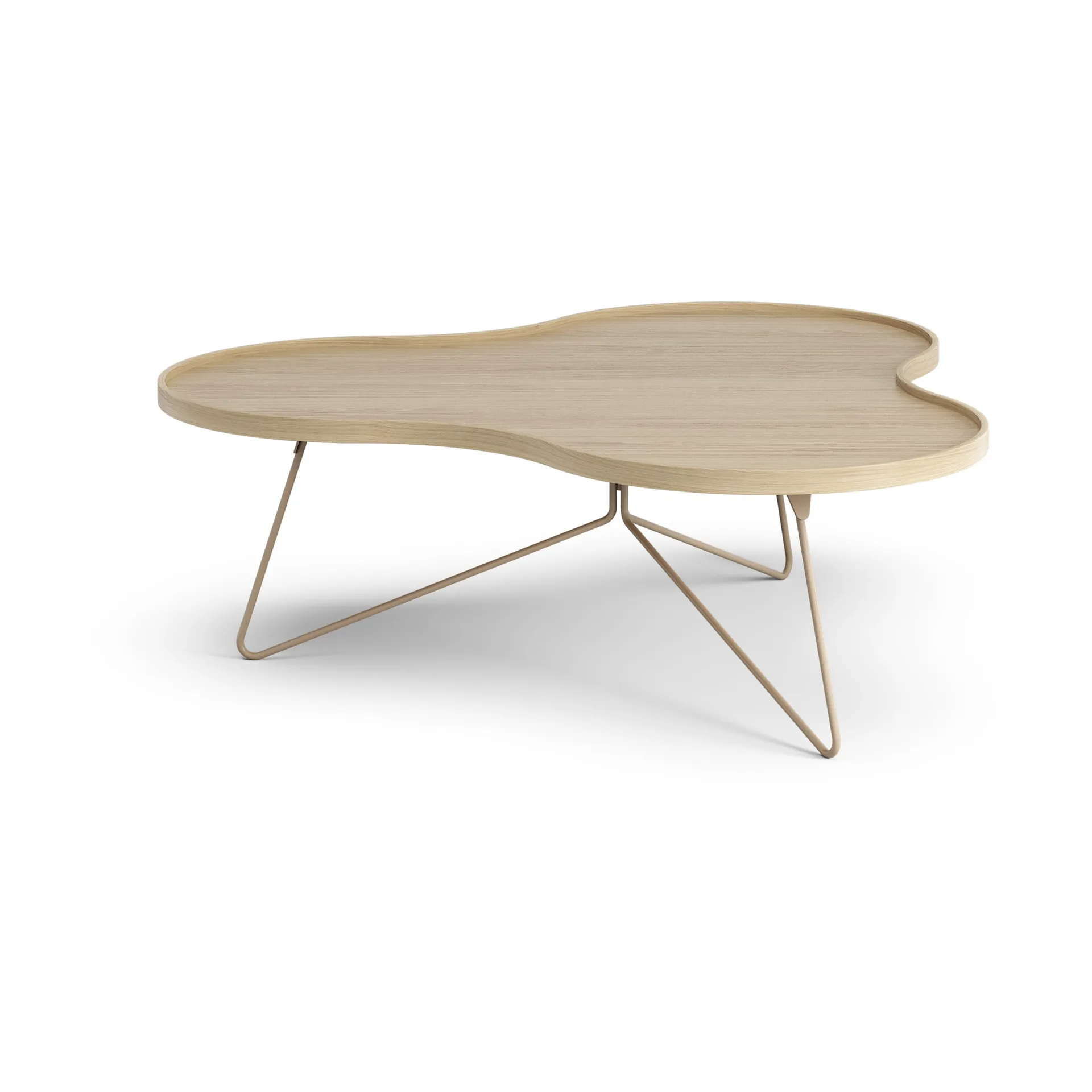 Flower mono bord 107x114 cm, H39 Ek lackad-nutmeg RAL1019 Swedese