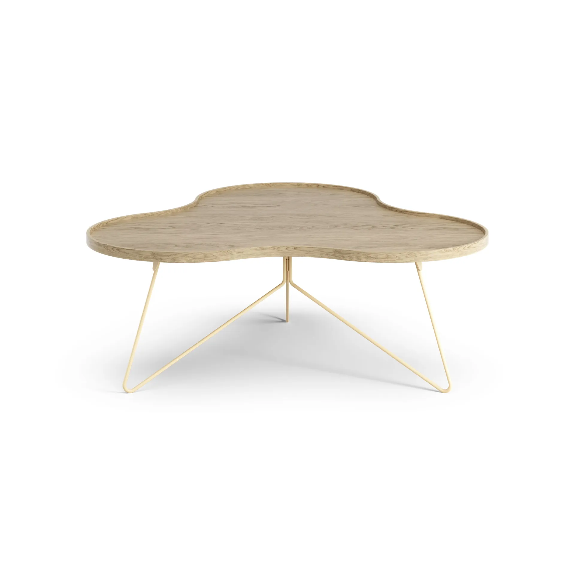 Flower mono bord 107x114 cm, H45 cm Ek lackad-beige RAL 1001 Swedese