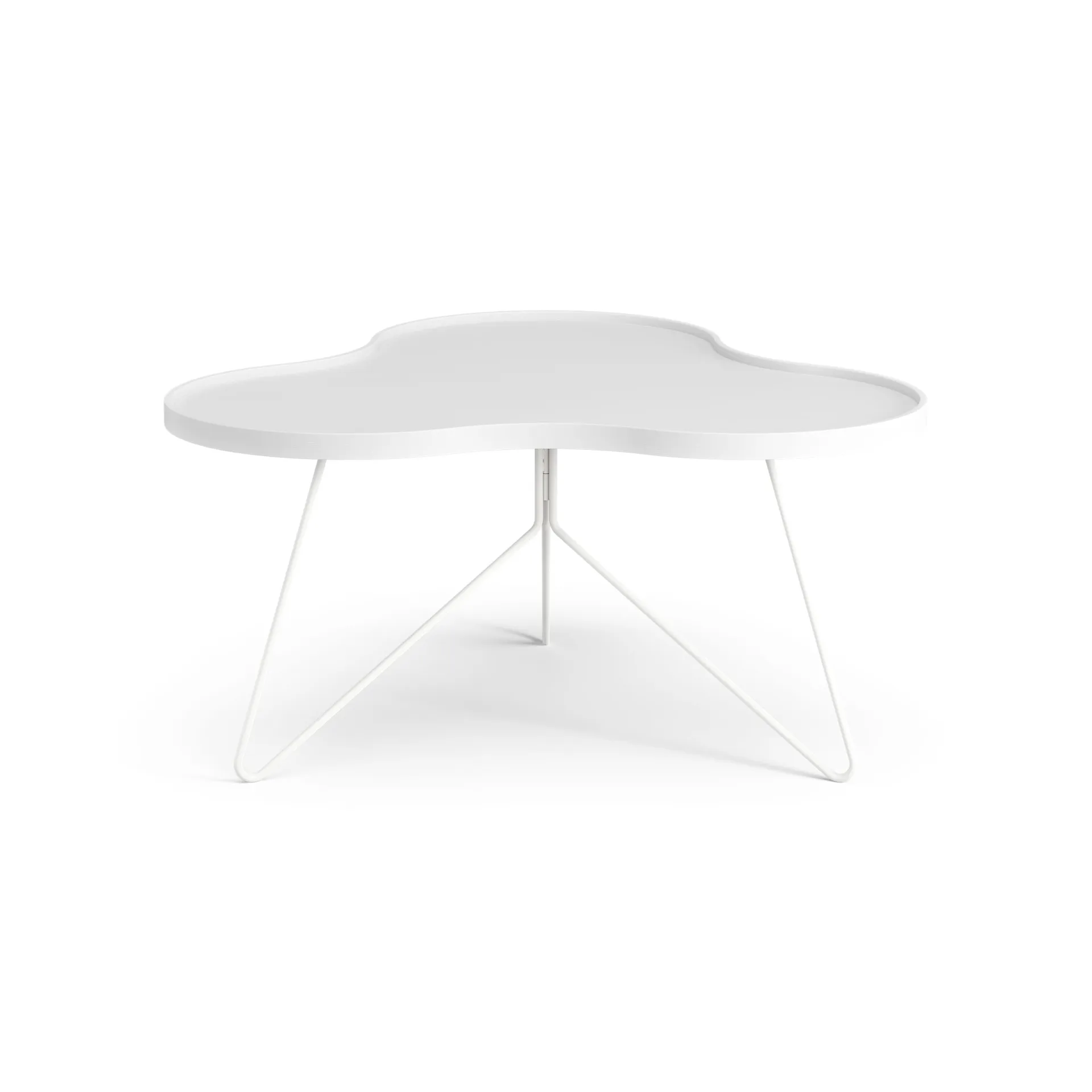 Flower mono bord 84x90 cm, H45 cm Ask vitlaserad Swedese
