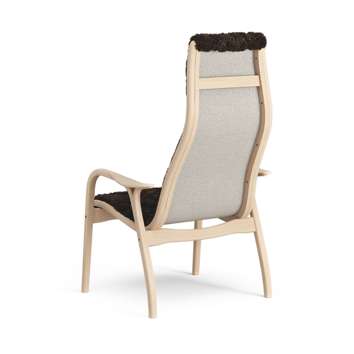 Lamini barnfåtölj lackad bok/fårskinn, Espresso (brun) Swedese