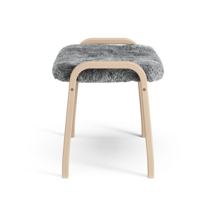Lamini fotpall till barn lackad bok/fårskinn, Scandinavian Grey (grå) Swedese