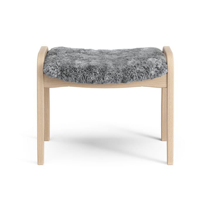Lamini fotpall till barn lackad bok/fårskinn, Scandinavian Grey (grå) Swedese
