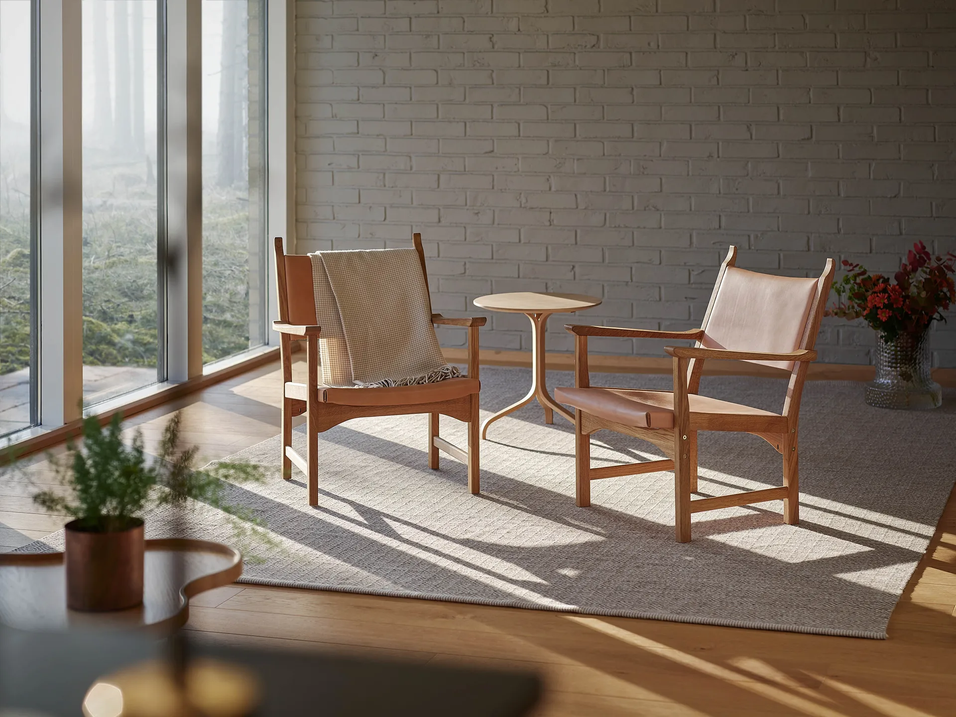 Lamino bord 49 cm, Bok lackad Swedese