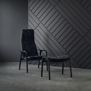 Lamino fåtölj och fotpall Black Edition - Svart - Swedese