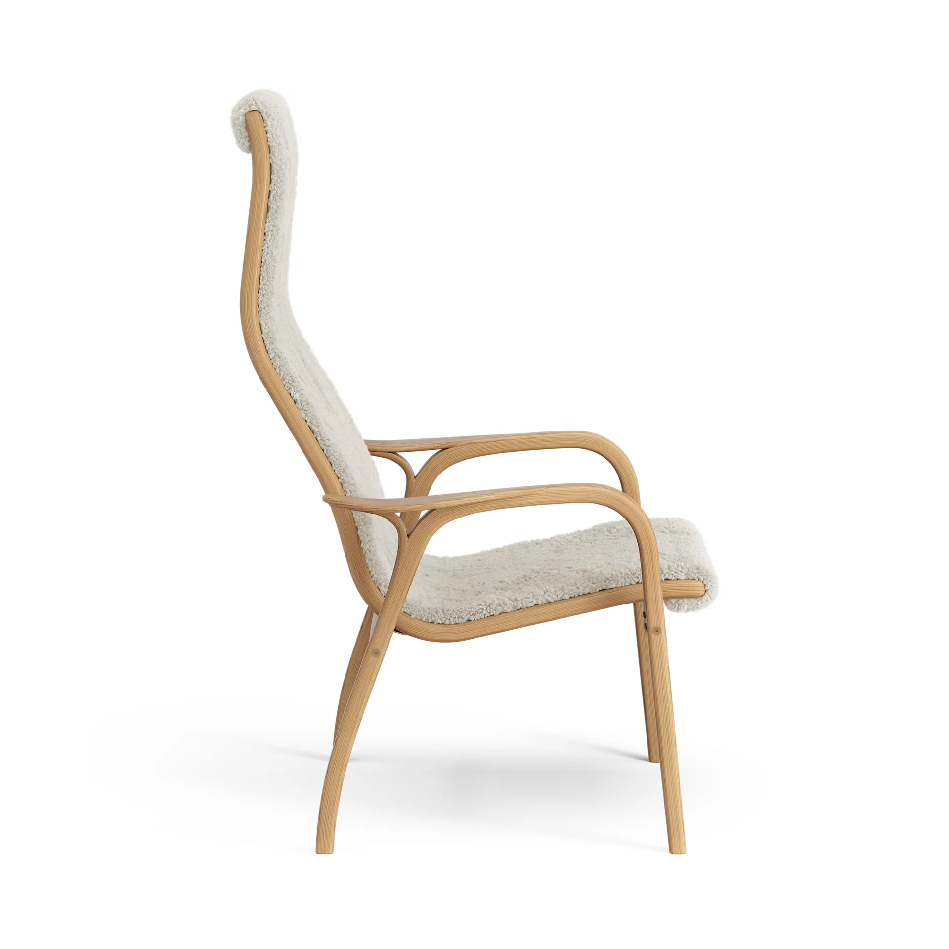 Lamino fåtölj oljad ek/fårskinn, Moonlight (beige) Swedese