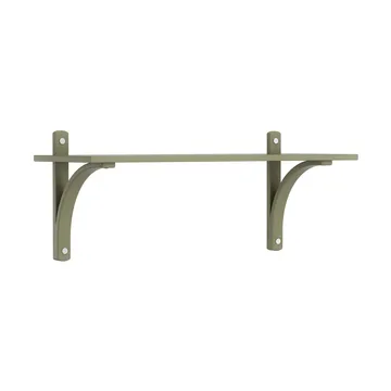 Levi hylla 1 hyllplan - Moss green-aluminium, 90 cm - Swedese