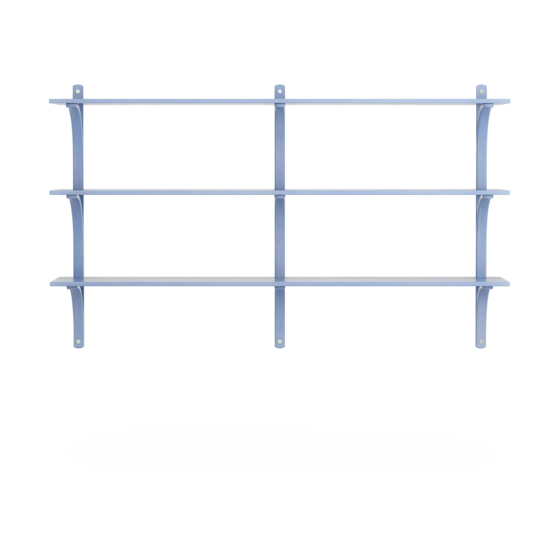 Levi hylla 3 hyllplan, ILKE Blue-aluminium, 180 cm Swedese