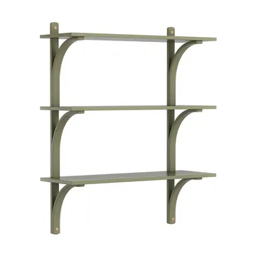 Levi hylla 3 hyllplan - Moss green-aluminium, 90 cm - Swedese