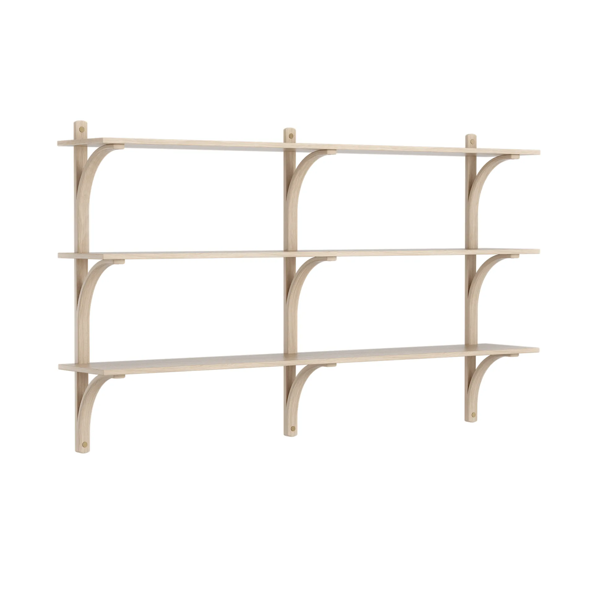 Levi hylla 3 hyllplan, Vitpigmenterad ek-aluminium, 180 cm Swedese
