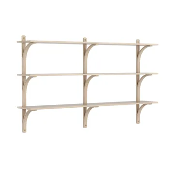Levi hylla 3 hyllplan - Vitpigmenterad ek-aluminium, 180 cm - Swedese