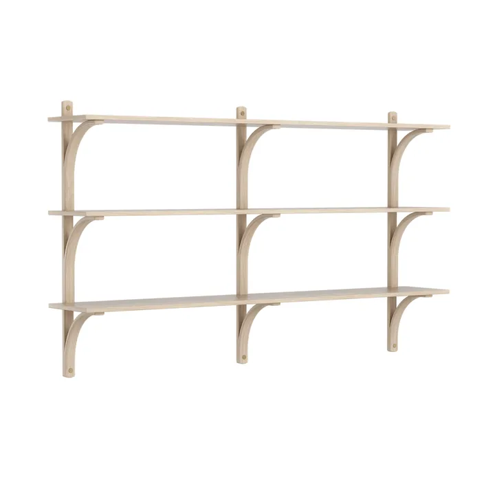 Levi hylla 3 hyllplan - Vitpigmenterad ek-aluminium, 180 cm - Swedese