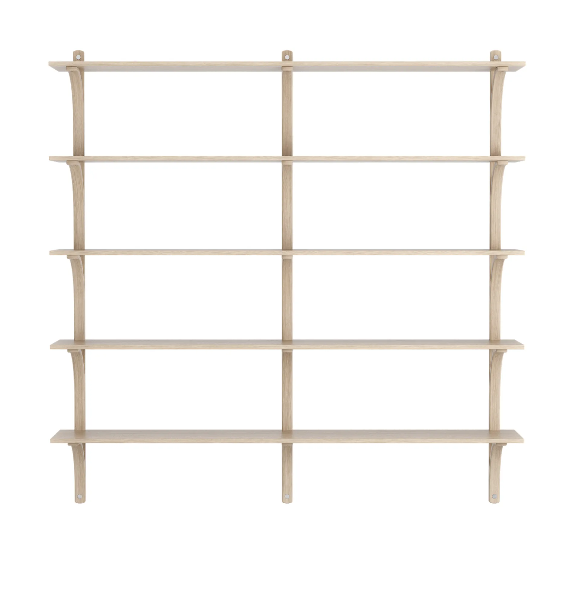 Levi hylla 3 hyllplan, Vitpigmenterad ek-aluminium, 180 cm Swedese