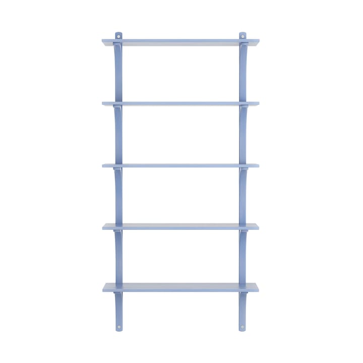 Levi hylla 5 hyllplan, ILKE Blue-aluminium, 90 cm Swedese