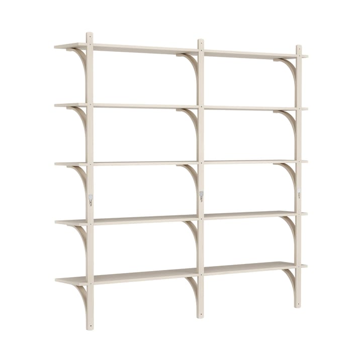 Levi hylla 5 hyllplan, Vitpigmenterad ask-aluminium, 180 cm Swedese