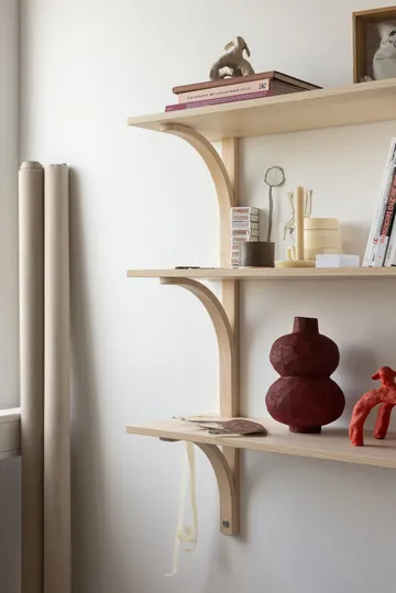 Levi hylla - Ilke blå-mässing, 2 hyllplan, 90 cm - Swedese