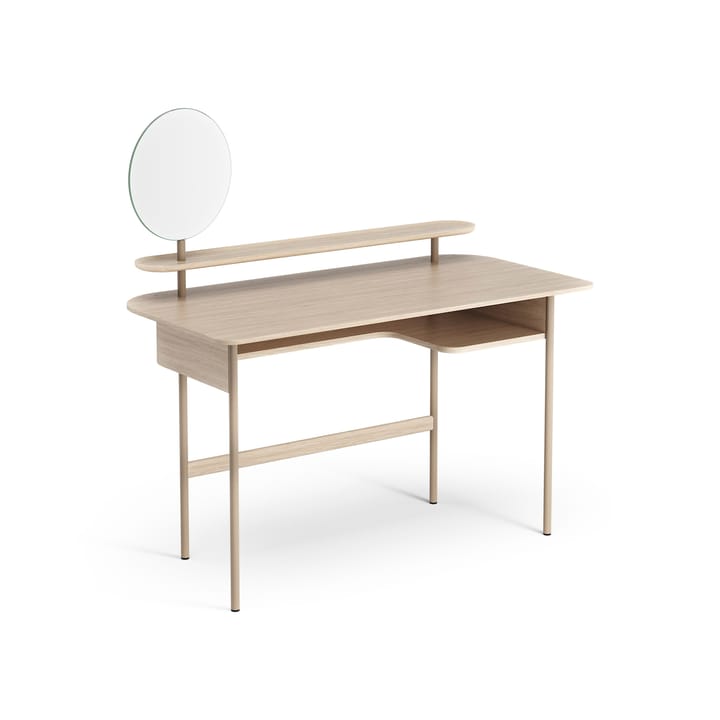Luna skrivbord med hylla och spegel - Ek vitpigmenterad - Swedese
