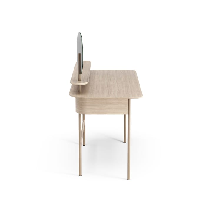 Luna skrivbord med hylla och spegel - Ek vitpigmenterad - Swedese
