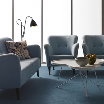 Nova soffa 2-sits - tyg tonica 182 grå, ekben vitpigment - Swedese