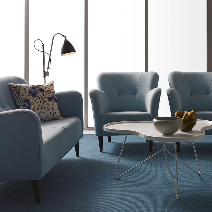Nova soffa 2-sits - tyg tonica 182 grå, ekben vitpigment - Swedese