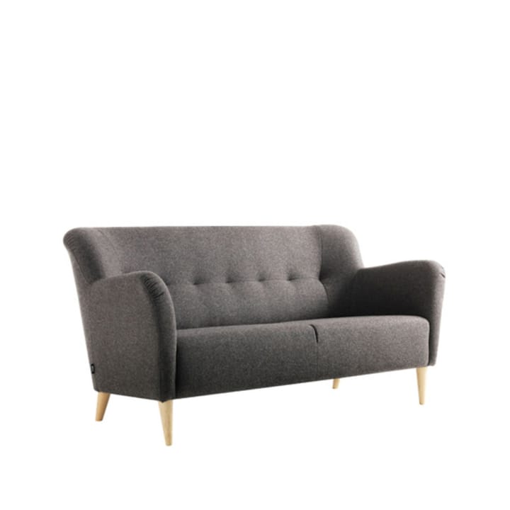 Nova soffa 2-sits - tyg tonica 182 grå, ekben vitpigment - Swedese