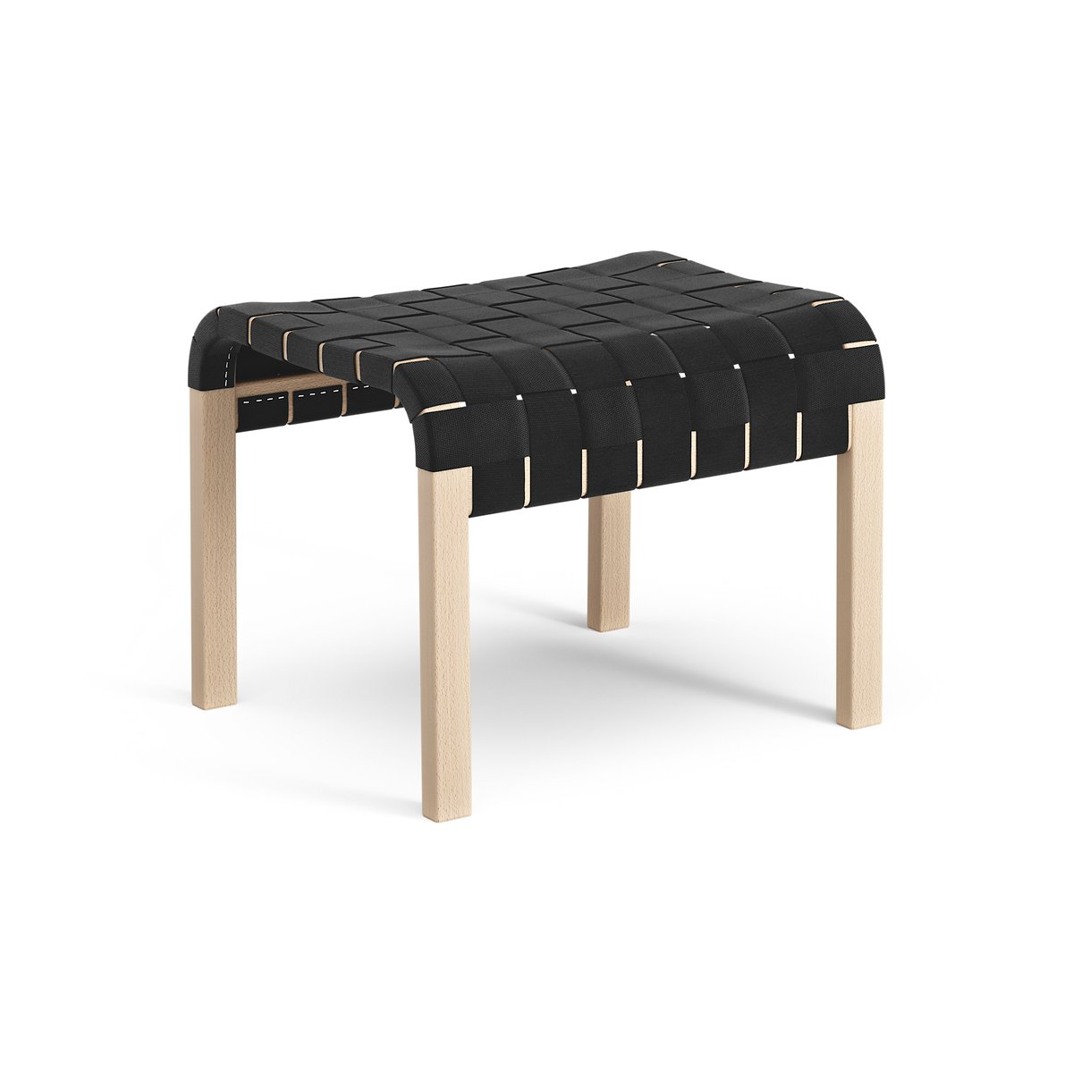 Swedese Primo fotpall lackad bok Svart | Skandinavisk Design | Fåtöljer & Fotpallar | Beige