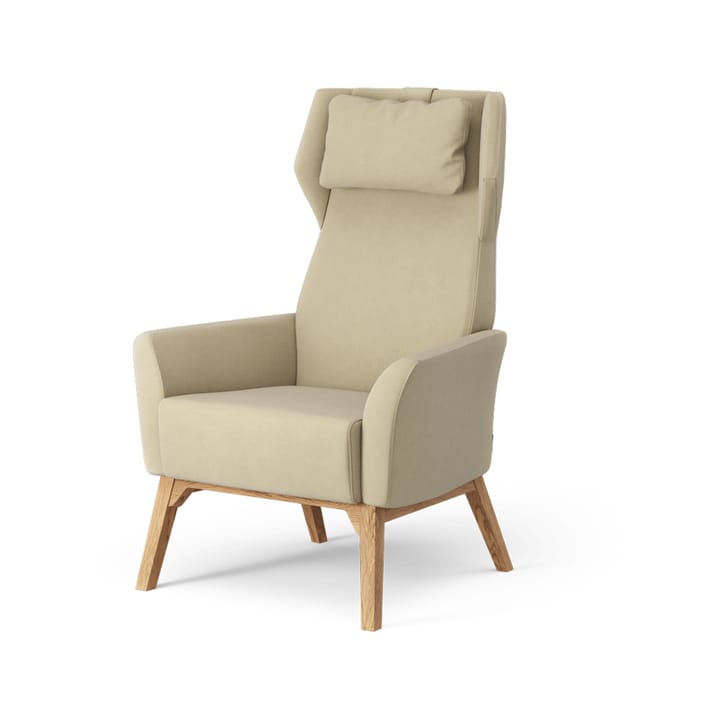 Select fåtölj - tyg steelcut trio 3 236 beige, oljade ekben - Swedese