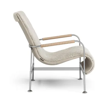 Serpentine fåtölj - Fårskinn Moonlight-krom-Tärnsjö Nature - Swedese