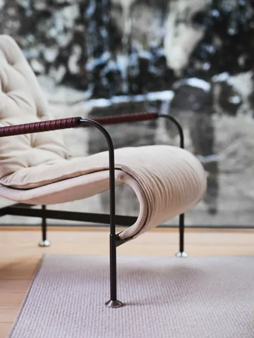 Serpentine fåtölj - Läder Elmo Soft Ljusbrun-krom-tärnsjö Cognac - Swedese