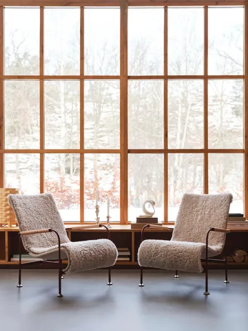 Serpentine fåtölj - Tyg Romo Linara Rye-nutmeg - Swedese