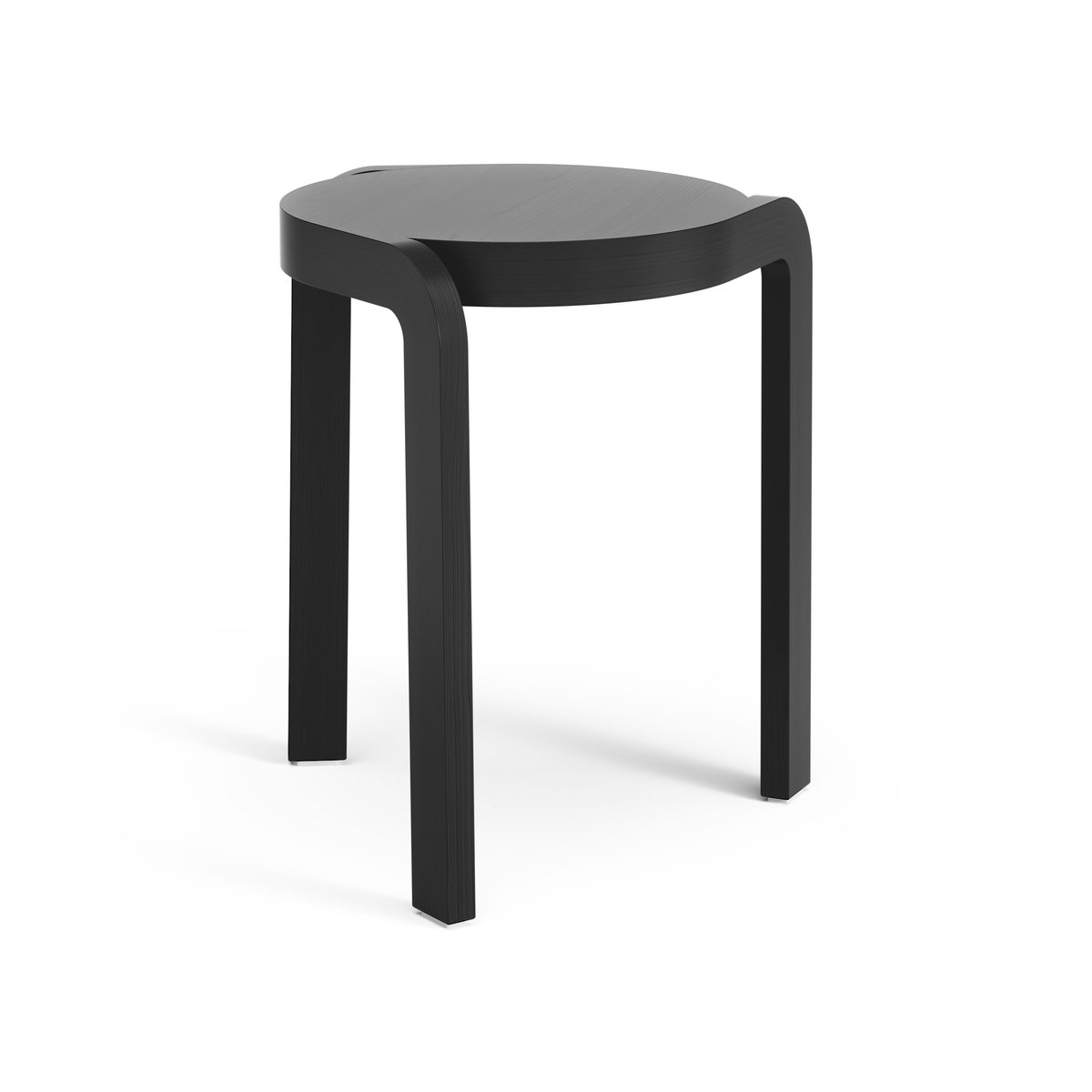 Swedese Spin pall H44 cm Ask svartlaserad | Skandinavisk Design | Pallar | Svart