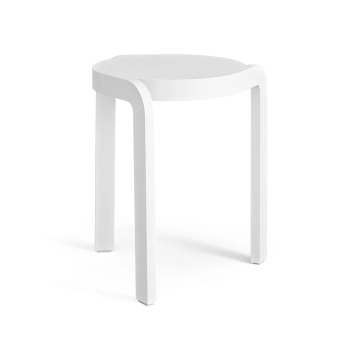 Spin rund pall H44 cm - Ask vitlaserad, Ø32x44 cm - Swedese