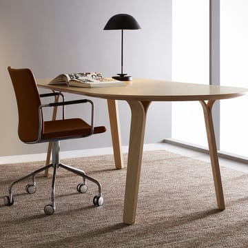 Stella kontorsstol med armstöd - Elmosoft 33004 brun-krom - Swedese