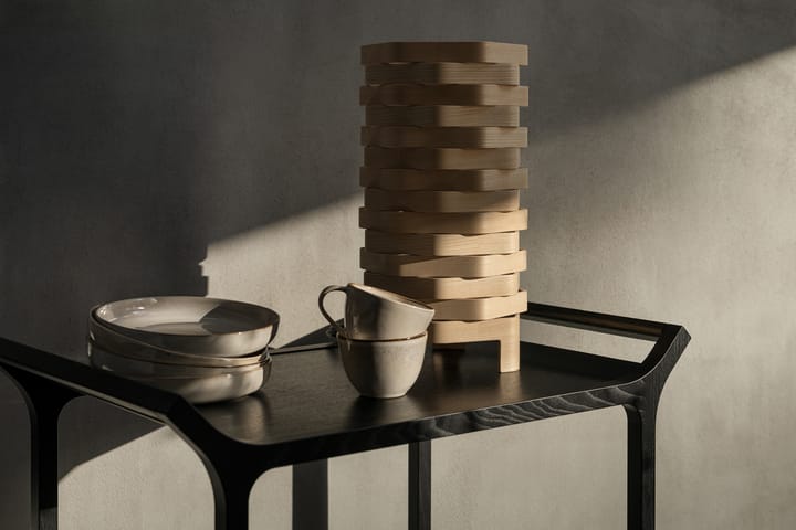 Teatime serveringsvagn, Ask svartlaserad Swedese