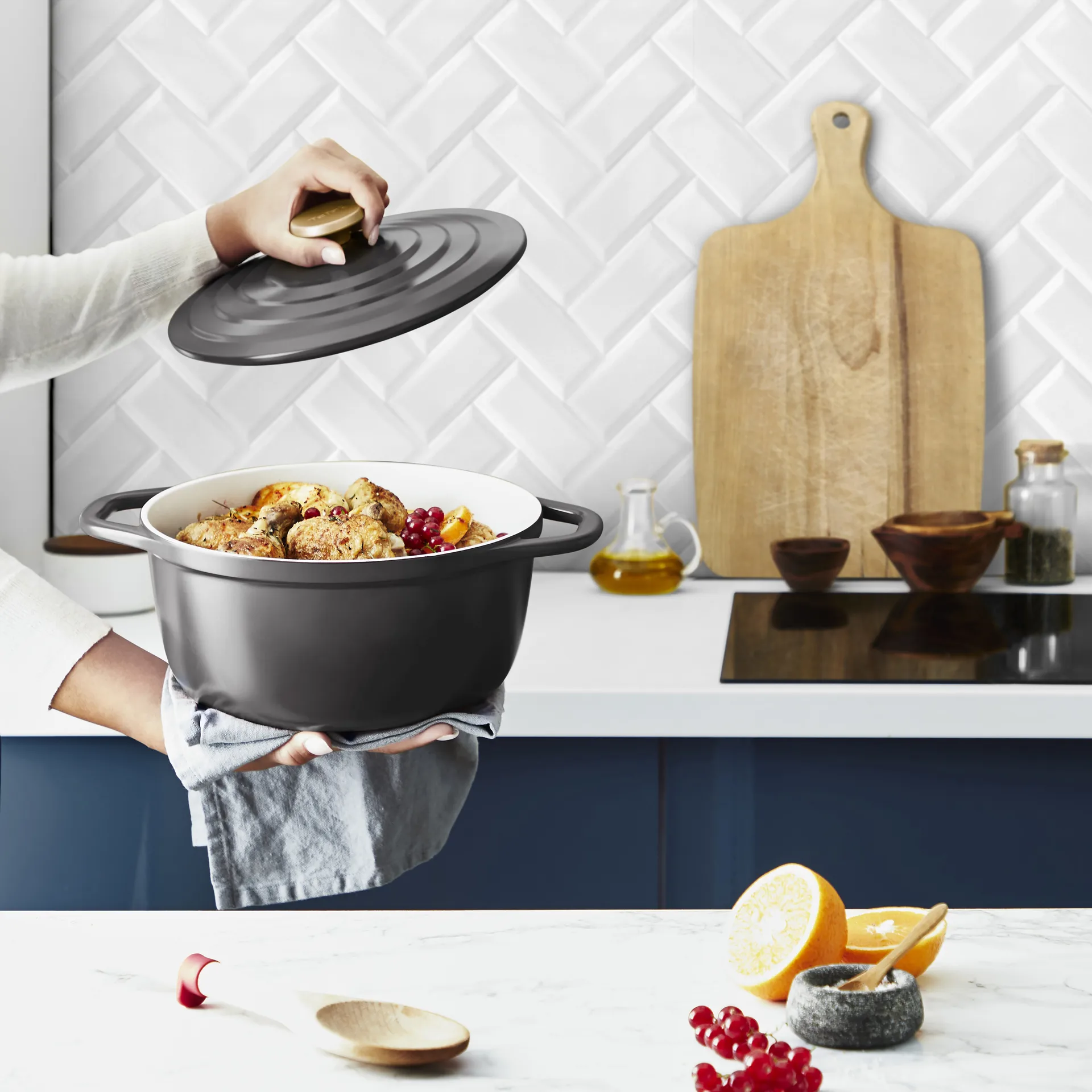 Air gryta 4,7 l, Grå Tefal