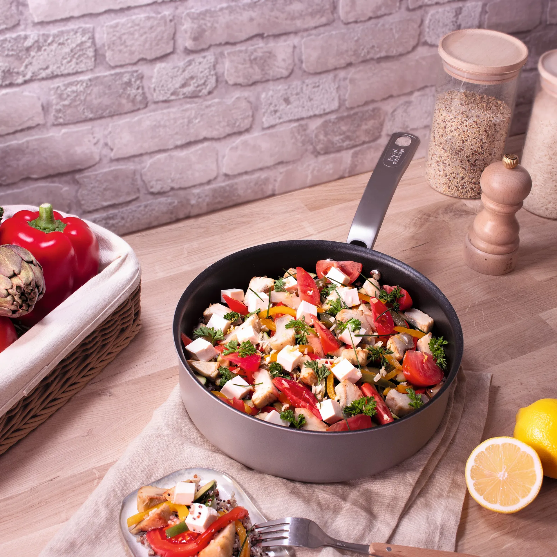 Impact traktörpanna med lock, Ø24 cm Tefal