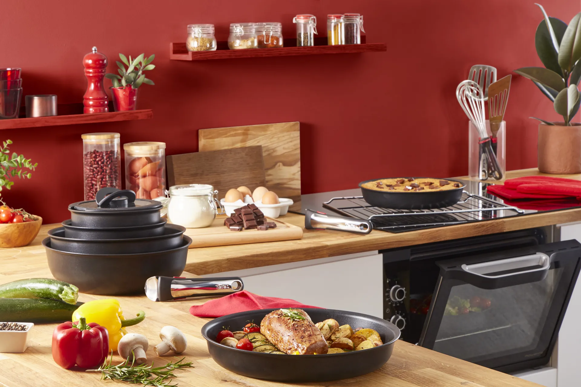 Ingenio Unlimited ON kastrullset, 4 delar Tefal