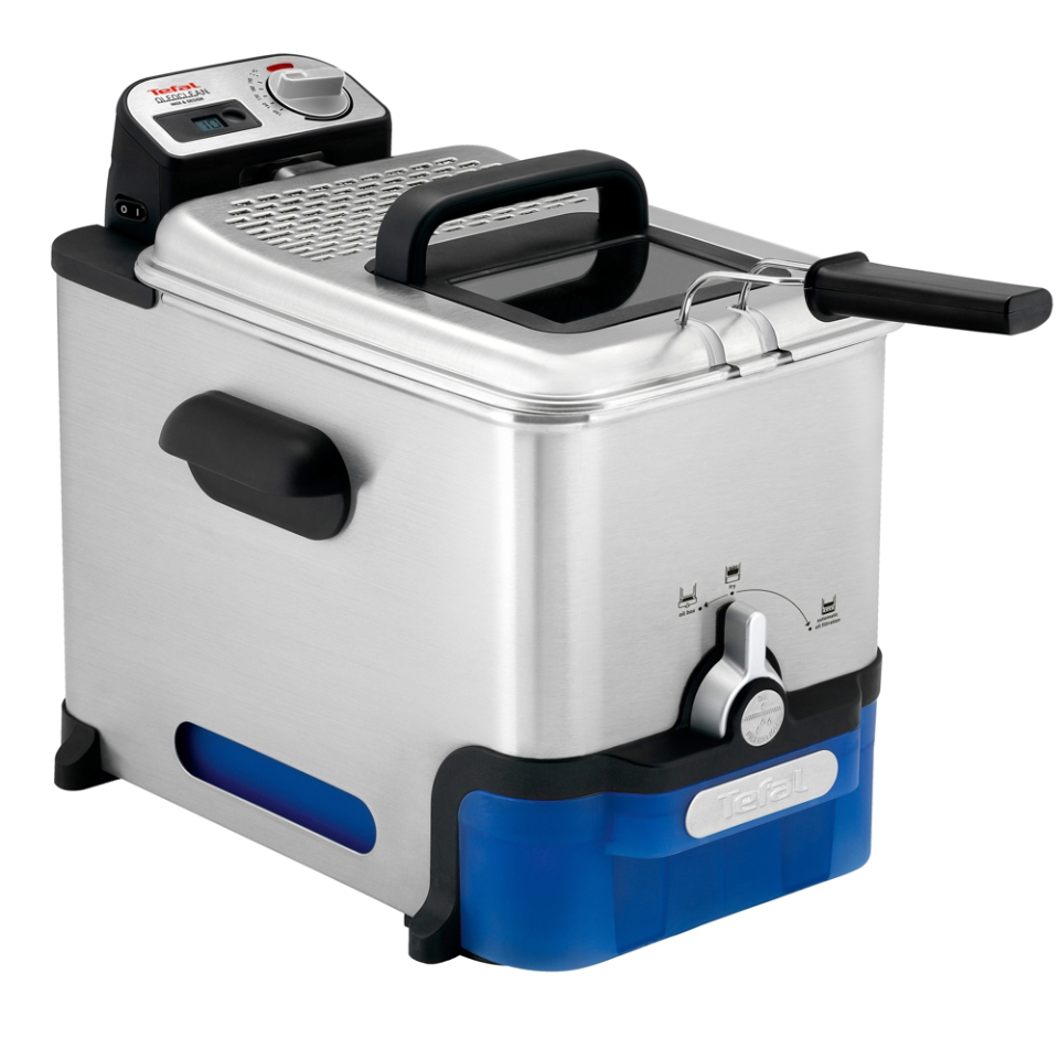 Tefal Oleoclean fritös digital timer Silver-blå | Skandinavisk Design | Fritöser & Airfryers | Blå